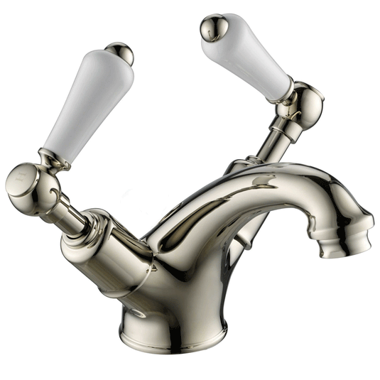 JTP Grosvenor Basin Mixer Tap with Pop-Up Waste - Lever Handle - Nickel - Envy Bathrooms Ltd