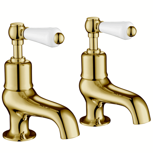 JTP Grosvenor Bath Taps Pair Lever Handle - Antique Brass - Envy Bathrooms Ltd