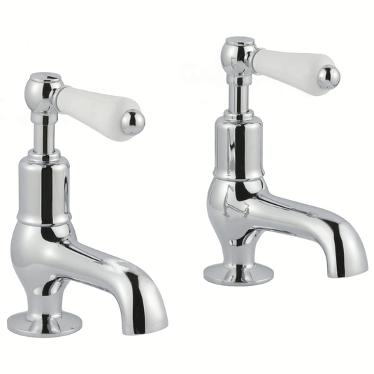 JTP Grosvenor Cloakroom Basin Taps Pair Lever Handle - Chrome - Envy Bathrooms Ltd