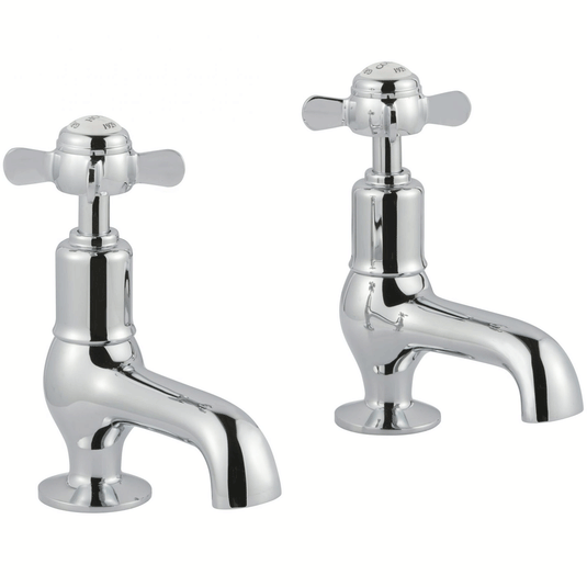 JTP Grosvenor Cloakroom Basin Taps Pair Pinch Handle - Chrome - Envy Bathrooms Ltd