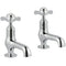 JTP Grosvenor Cloakroom Basin Taps Pair Pinch Handle |  Chrome/White | 98025