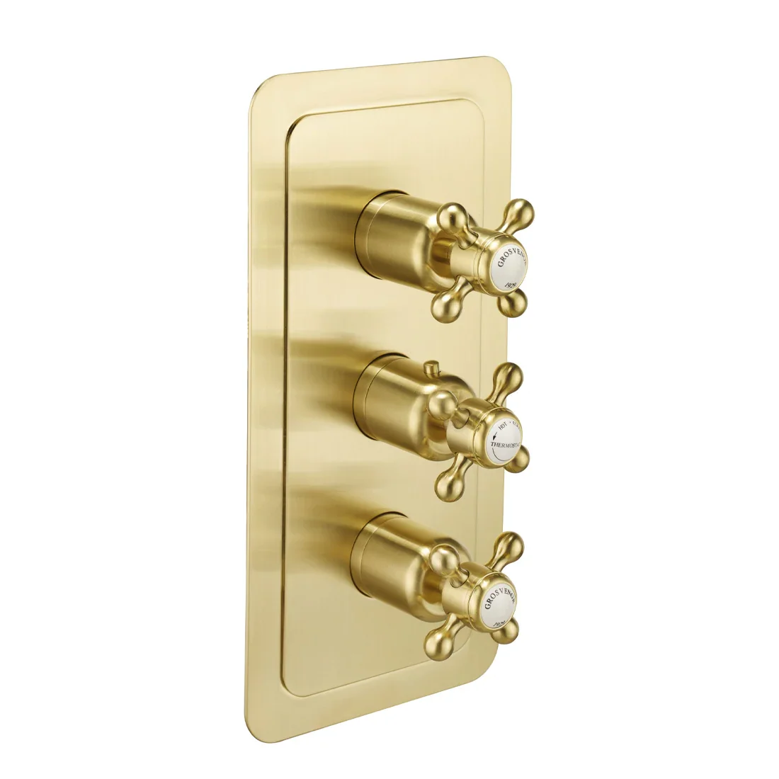 JTP Grosvenor Cross Vertical Thermostatic Concealed 3 Outlets Shower V