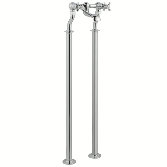 JTP Grosvenor Crosshead Freestanding Bath Filler Tap - Chrome - Envy Bathrooms Ltd