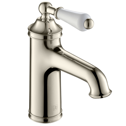 JTP Grosvenor Deck Mounted Basin Mixer Tap with Click Clack Waste - Nickel - Envy Bathrooms Ltd