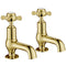 JTP Grosvenor Deck Mounted Basin Taps Pair |  Antique Brass | 98025G