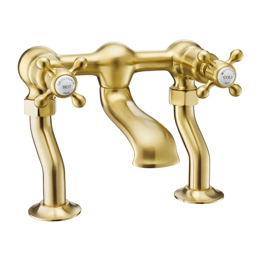 JTP Grosvenor Deck Mounted Bath Filler - Brushed Brass - 76223BBR - Envy Bathrooms Ltd
