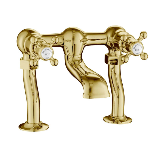 JTP Grosvenor Deck Mounted Bath Filler - Polished Gold - 76223G - Envy Bathrooms Ltd