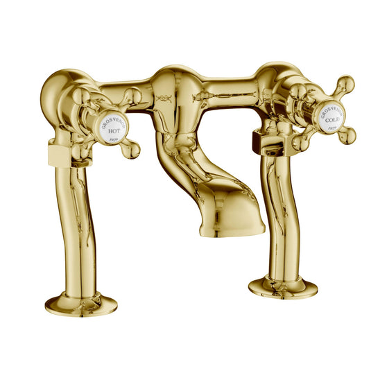 JTP Grosvenor Deck Mounted Bath Filler - Polished Gold - 76223G - Envy Bathrooms Ltd