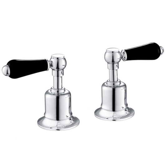 JTP Grosvenor Deck Mounted Panel Valves Pair - Lever Handle - Chrome - Envy Bathrooms Ltd