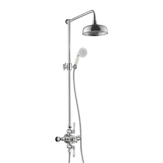 JTP Grosvenor Exposed Thermostatic Valve With Riser & Kit - Chrome - GRO819CH - Envy Bathrooms Ltd