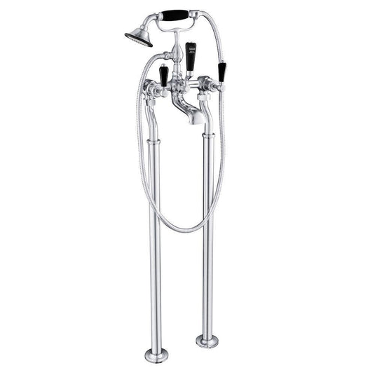 JTP Grosvenor Freestanding Bath Shower Mixer Tap with Shower Kit - Chrome - Envy Bathrooms Ltd
