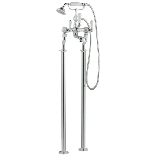 JTP Grosvenor Freestanding Lever Bath Shower Mixer Tap with Shower Kit - Chrome - Envy Bathrooms Ltd