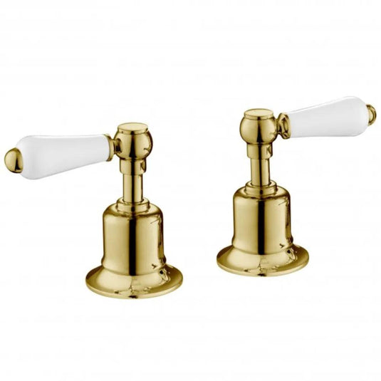 JTP Grosvenor Lever Panel Valves Pair - Antique Brass - Envy Bathrooms Ltd