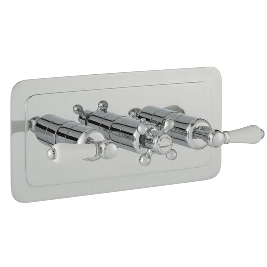 JTP Grosvenor Lever Thermostatic Concealed 2 Outlets Shower Valve - Chrome - Envy Bathrooms Ltd