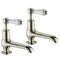JTP Grosvenor Long Nose Basin Taps Pair |  Lever Handle |  Nickel | 85011NK