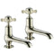 JTP Grosvenor Long Nose Basin Taps Pair |  Pinch Handle |  Nickel | 98011NK