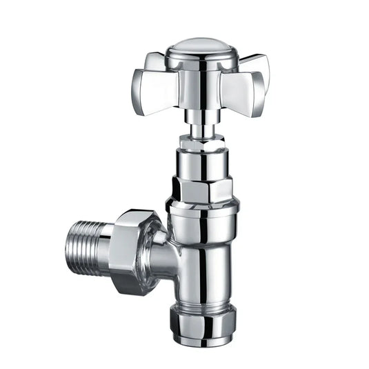 JTP Grosvenor Manual Angled Radiator Valve - Chrome - Envy Bathrooms Ltd