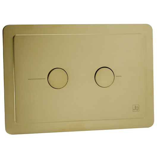 JTP Grosvenor Metal Pneumatic Flush Plate - Brushed Brass - GRFPBBR - Envy Bathrooms Ltd