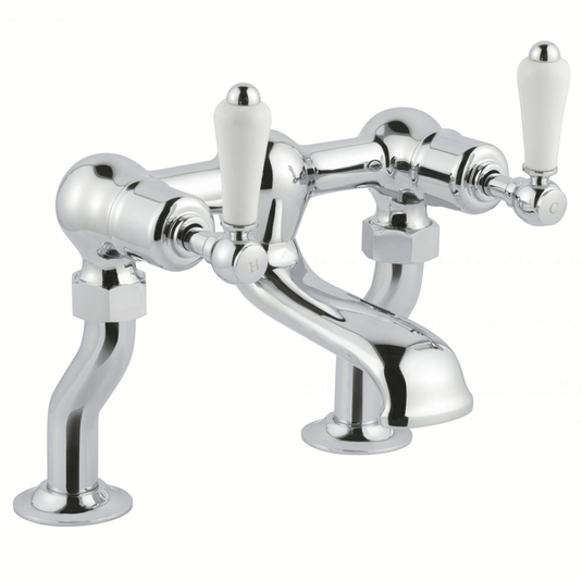 JTP Grosvenor Pillar Mounted Bath Filler Tap Lever Handle - Chrome - Envy Bathrooms Ltd