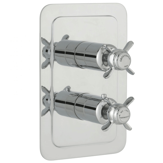 JTP Grosvenor Pinch Thermostatic Concealed 1 Outlet Shower Valve - Chrome - Envy Bathrooms Ltd