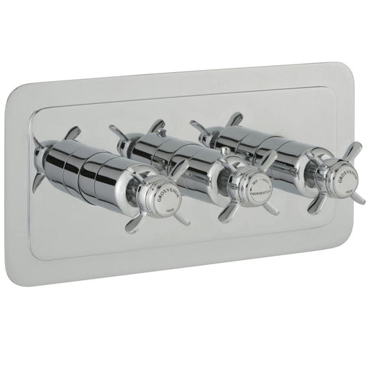 JTP Grosvenor Pinch Thermostatic Concealed 2 Outlets Shower Valve - Chrome - Envy Bathrooms Ltd