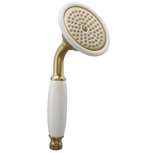 JTP Grosvenor Single Function Shower Handset - Brushed Brass - GRSHBBR - Envy Bathrooms Ltd