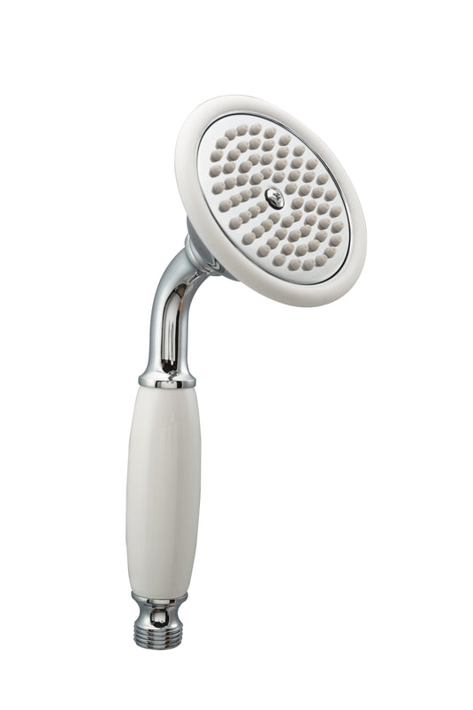 JTP Grosvenor Single Function Shower Handset - Chrome/White - GRSHCH - Envy Bathrooms Ltd
