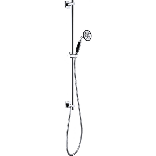 JTP Grosvenor Slide Rail Kit With Single Function Handset & Hose - Chrome/Black - GB761281 - Envy Bathrooms Ltd