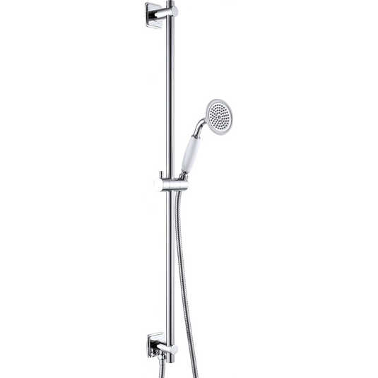 JTP Grosvenor Slide Rail Kit With Single Function Handset & Hose - Chrome/White - GR761281 - Envy Bathrooms Ltd