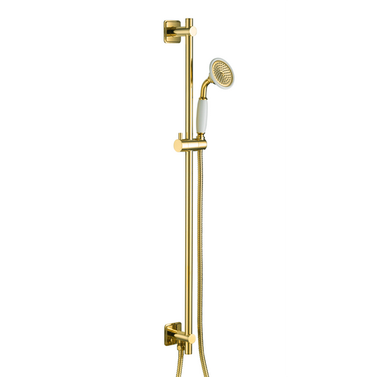 JTP Grosvenor Slide Rail Kit With Single Function Handset & Hose - Polished Gold - GR761281G - Envy Bathrooms Ltd