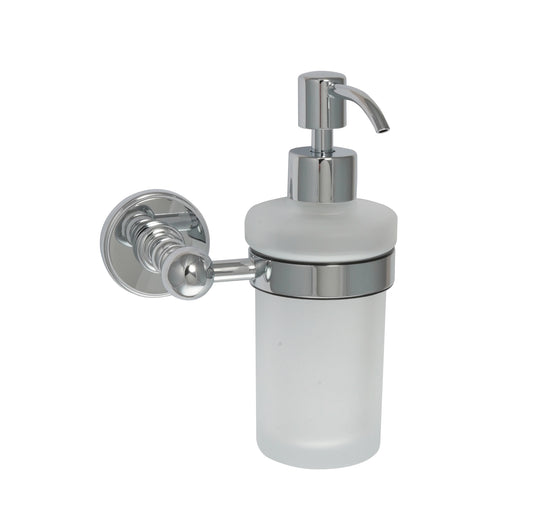 JTP Grosvenor Soap Dispenser With Frosted Glass - Chrome - GR167CH - Envy Bathrooms Ltd