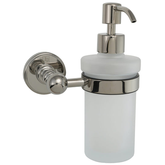 JTP Grosvenor Soap Dispenser With Frosted Glass - Nickel - GR167NK - Envy Bathrooms Ltd