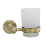JTP Grosvenor Tumbler Holder With Frosted Glass - Brushed Brass - GR141BBR - Envy Bathrooms Ltd