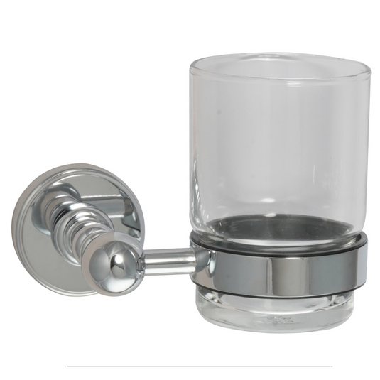 JTP Grosvenor Tumbler Holder With Frosted Glass - Chrome - GR141CH - Envy Bathrooms Ltd