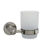 JTP Grosvenor Tumbler Holder With Frosted Glass - Nickel - GR141NK - Envy Bathrooms Ltd