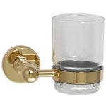 JTP Grosvenor Tumbler Holder With Frosted Glass - Polished Gold - GR141G - Envy Bathrooms Ltd