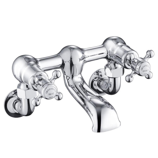 JTP Grosvenor Wall Mounted Crosshead Bath Filler Tap - Chrome - Envy Bathrooms Ltd