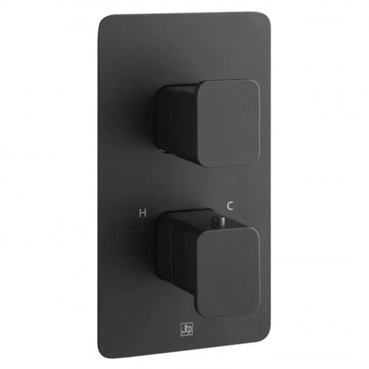 JTP Hix 1-Outlet Thermostatic Concealed Shower Valve - Matt Black - Envy Bathrooms Ltd