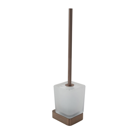 JTP Hix 75mm Square Wall Mounted Toilet Brush Holder - Brushed Bronze - 31165BRZ - Envy Bathrooms Ltd
