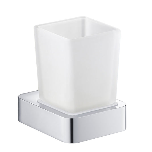 JTP Hix 75mm Square Wall Mounted Tumbler Holder - Chrome - 32141 - Envy Bathrooms Ltd