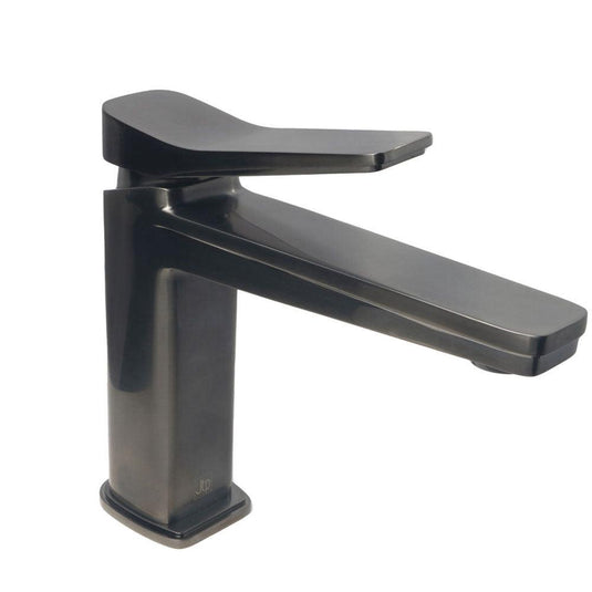 JTP Hix Deck Mounted Single Lever Basin Mixer Tap - Brushed Black - Envy Bathrooms Ltd