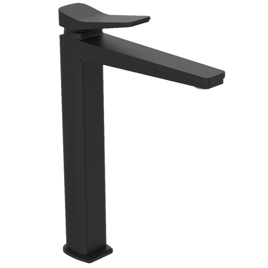 JTP Hix Deck Mounted Tall Basin Mixer Tap - Matt Black - Envy Bathrooms Ltd