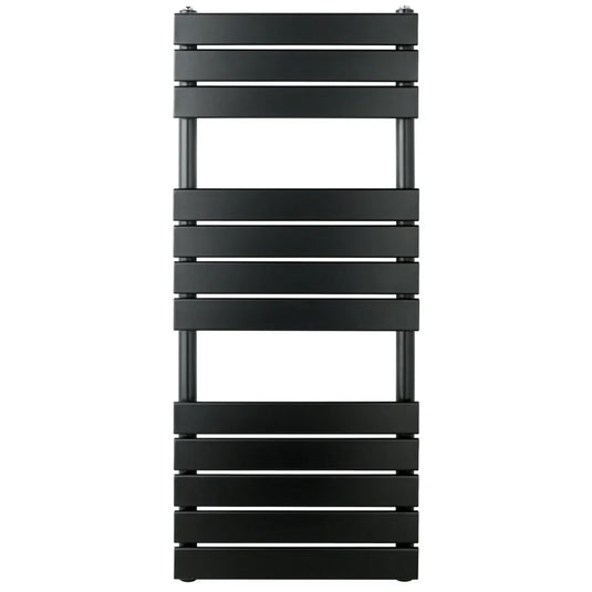 JTP Hix Designer Heated Towel Rail 1200mm H x 500mm W - Matt Black - Envy Bathrooms Ltd