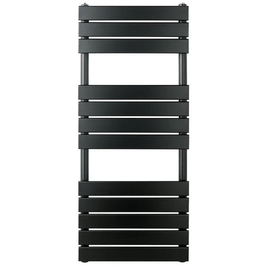 JTP Hix Designer Heated Towel Rail 1200mm H x 500mm W - Matt Black - Envy Bathrooms Ltd