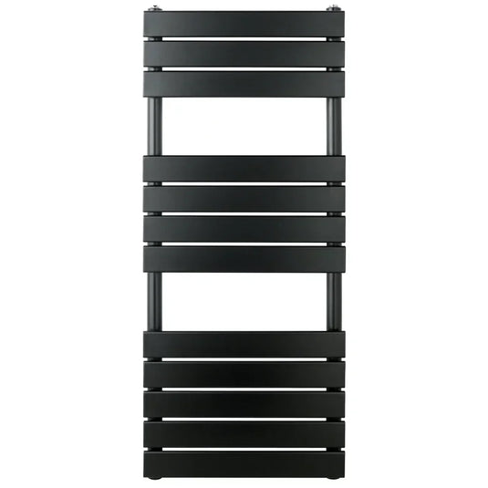 JTP Hix Designer Heated Towel Rail 1200mm H x 500mm W - Matt Black - Envy Bathrooms Ltd