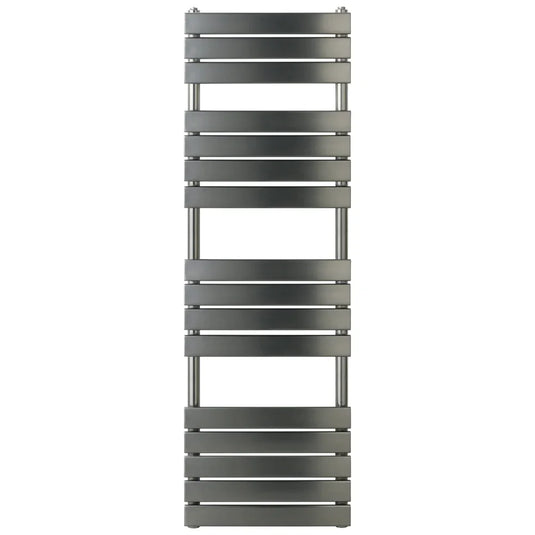 JTP Hix Designer Heated Towel Rail 1600mm H x 500mm W - Brushed Black - Envy Bathrooms Ltd
