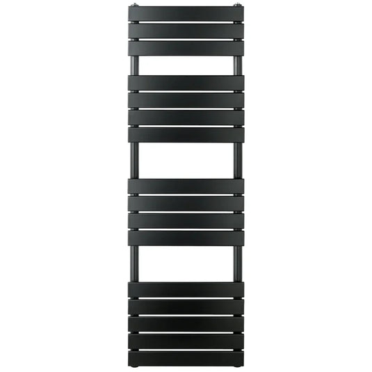 JTP Hix Designer Heated Towel Rail 1600mm H x 500mm W - Matt Black - Envy Bathrooms Ltd