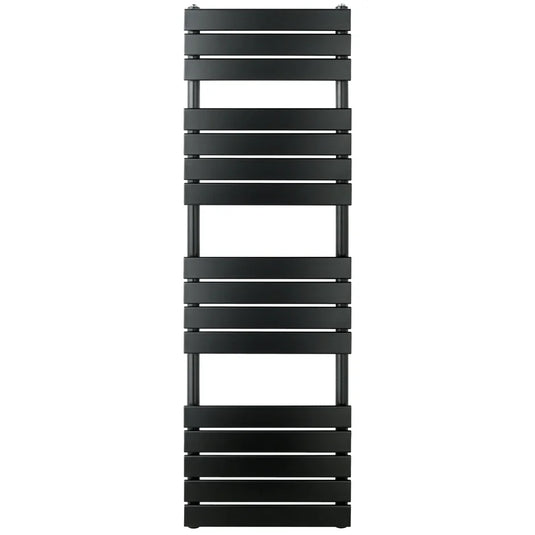 JTP Hix Designer Heated Towel Rail 1600mm H x 500mm W - Matt Black - Envy Bathrooms Ltd