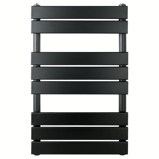 JTP Hix Designer Heated Towel Rail 800mm H x 500mm W - Matt Black - Envy Bathrooms Ltd