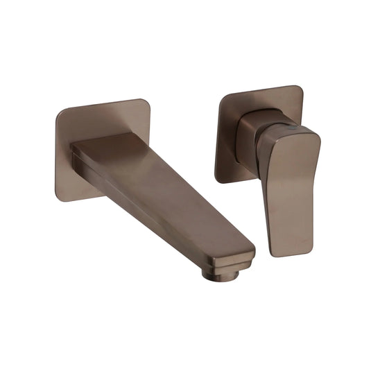 JTP Hix Single Lever Wall Mounted Basin Mixer Tap - Brushed Bronze - 31273BRZ - Envy Bathrooms Ltd